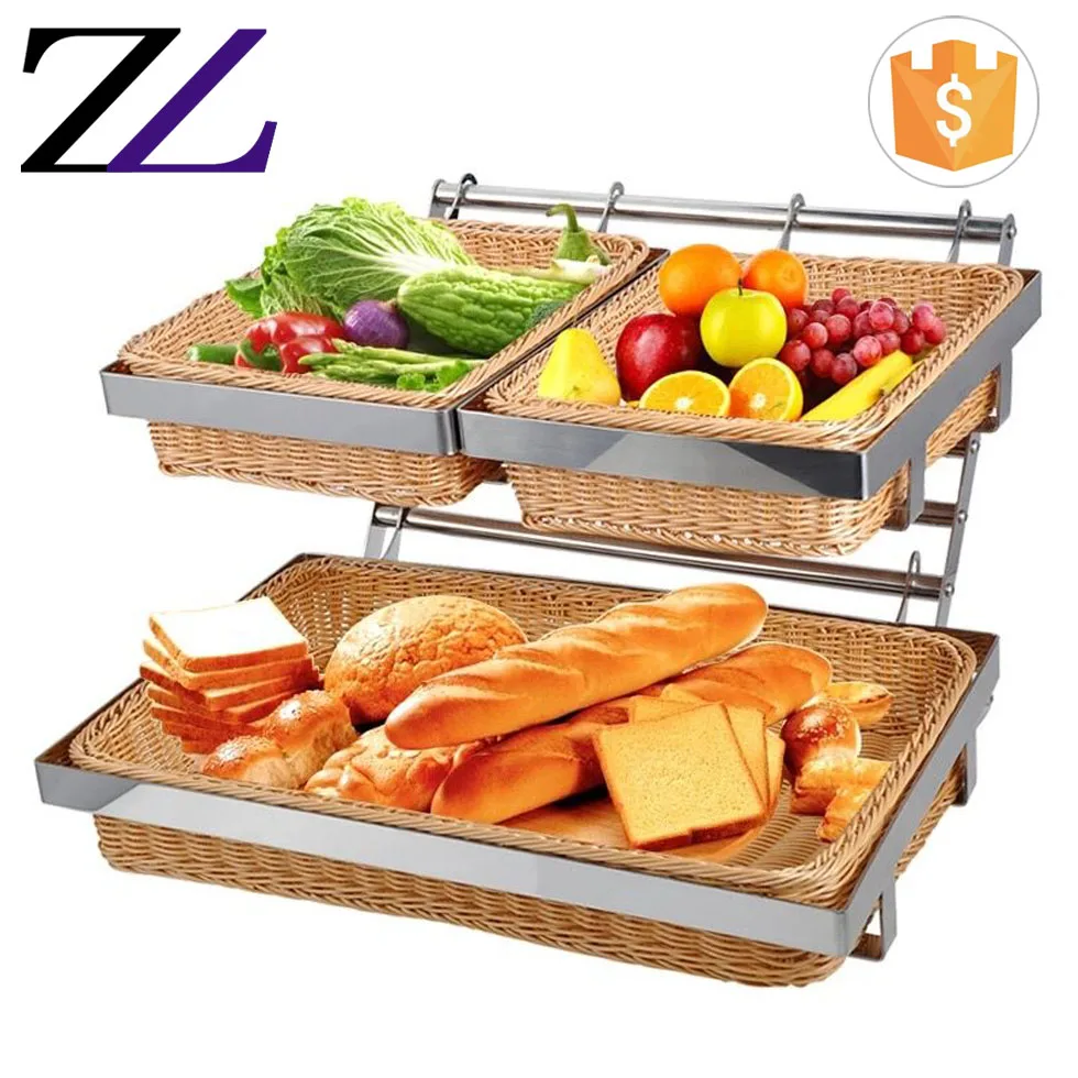 Tableware Buffet Serving Set Fruit Display Rattan Bread Fermentation