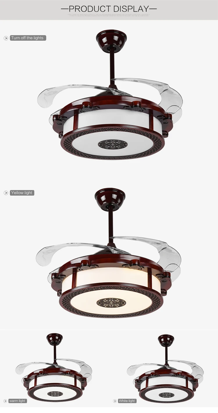80w 220 volt led chandelier antiqued 42 inch ceiling fan light with hidden blades
