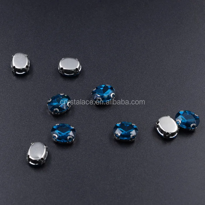 8X13mm deep blue tear drop D cup claw set crystal glass rhinestone montee stones