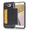 C&T Hybrid Rugged Hard Shell Slide Wallet Cover Case With Card Storage for Samsung Galaxy J5 2017