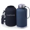 1.9L 64oz stainless steel vacuum Insulated carbonated brewery beer bottle with carry case bag