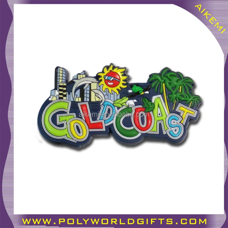 Tourist Souvenir World City Fridge Pvc Rubber Personalized