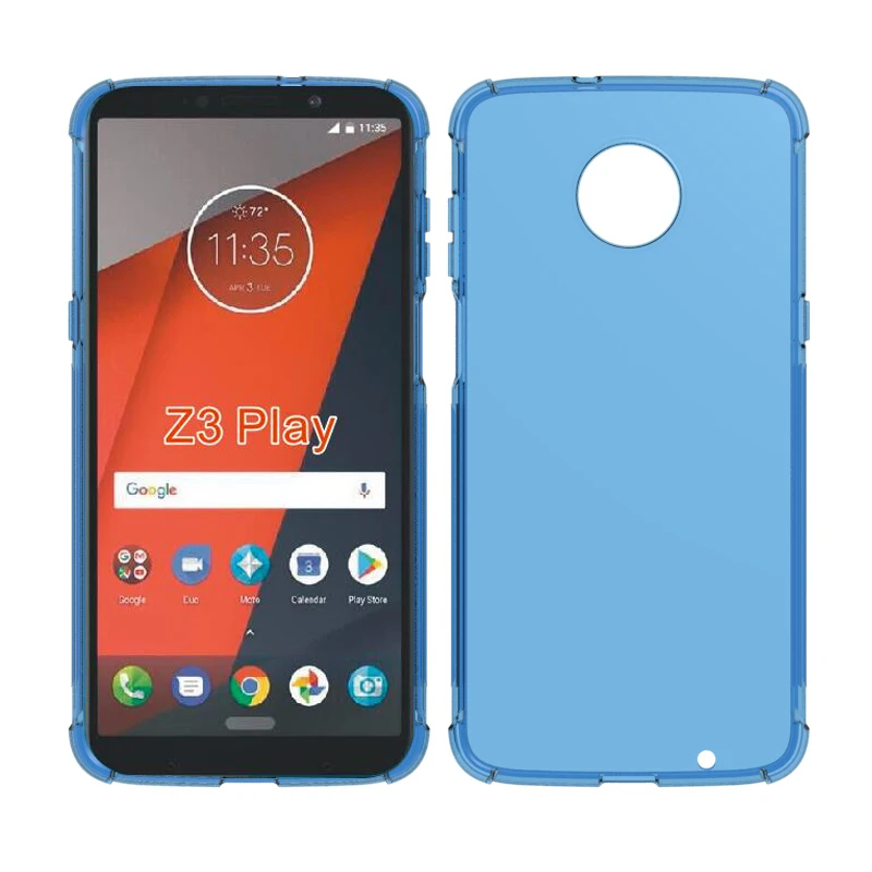 Transparent Shockproof soft Tpu cover case For Motorola moto Z3 Play