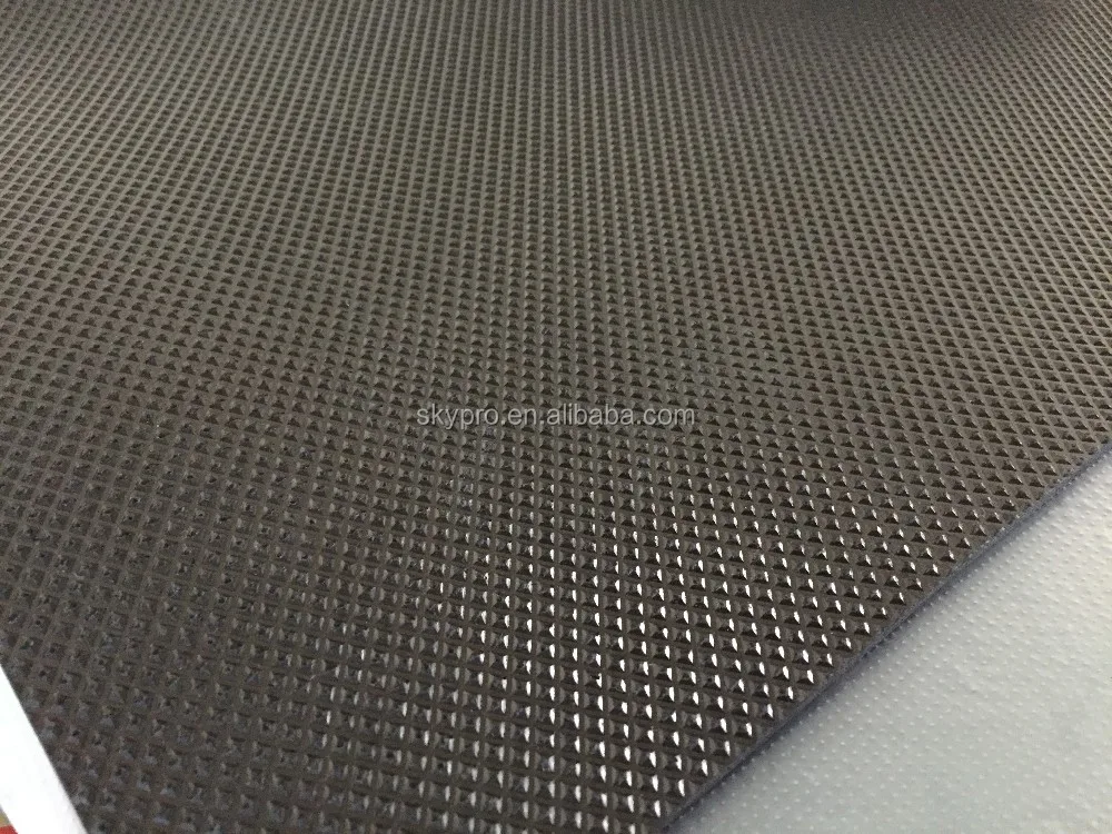 Pyramid Textured Rubber Sheet Black Antiskidding Diamond Rubber Floor