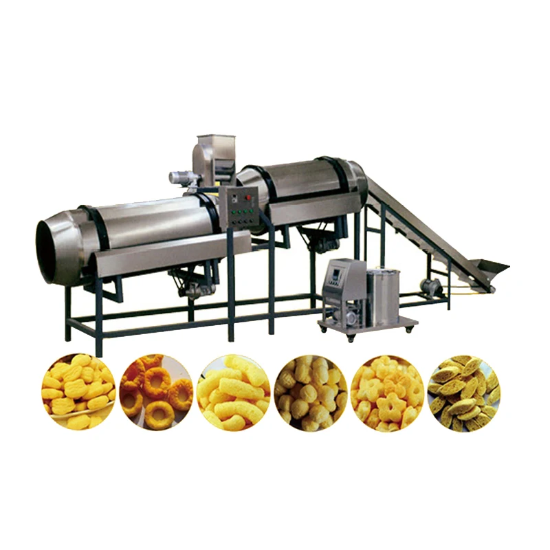 Puffed round cake food production line