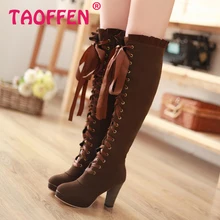 Free shipping over knee boots high heel shoes winter fashion sexy warm long women boot pumps P2415 on sale size 34-39