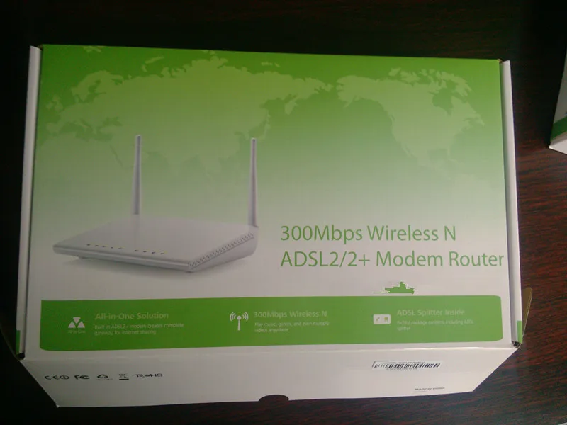 Dual Antennas 300mbps Wireless Modem 4 Lan Ports Adsl2/2+ N