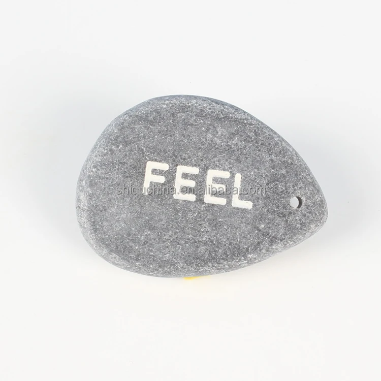 HAPPINESS Stone Key Chains Motivational Empowering Word