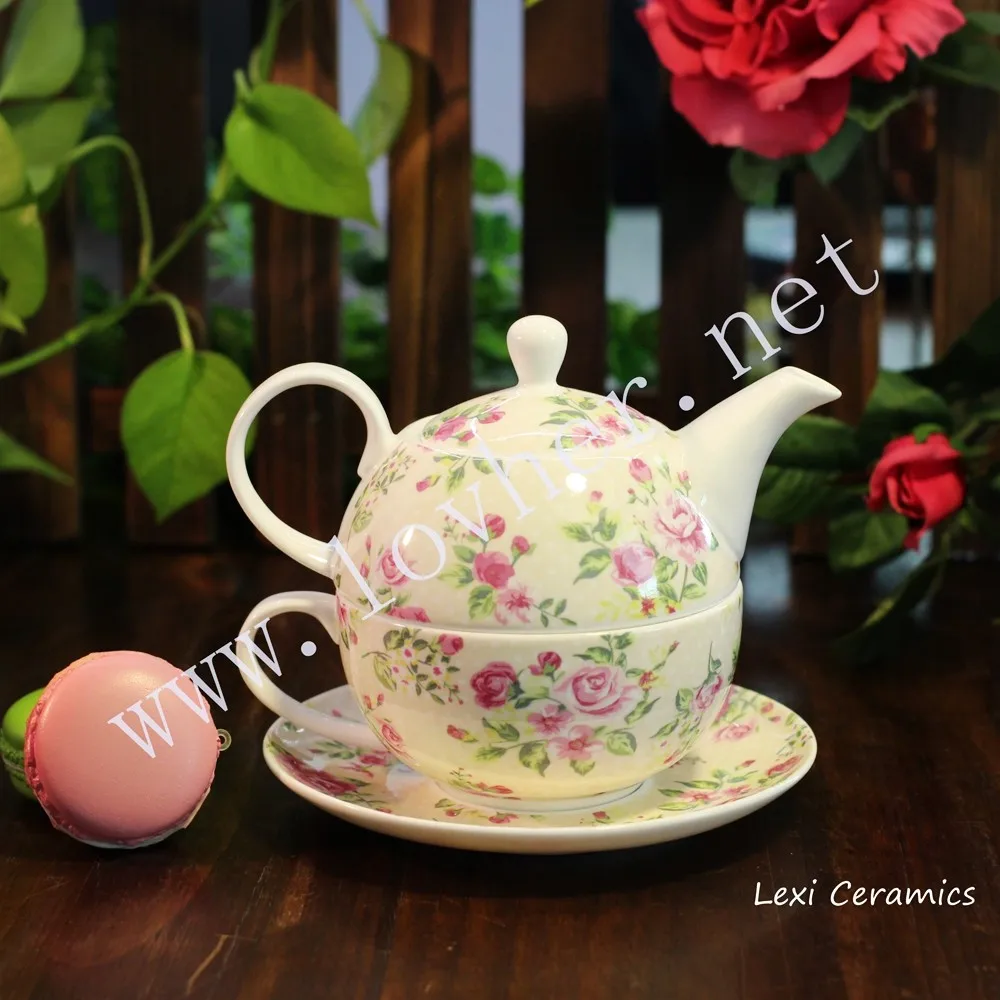 Grace Pink Rose New Bone Bone China Tea Set Teapot Cup Saucer In One Set Buy Teapot And Cup