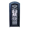 Security decorative wrought iron exterior french single entry doors