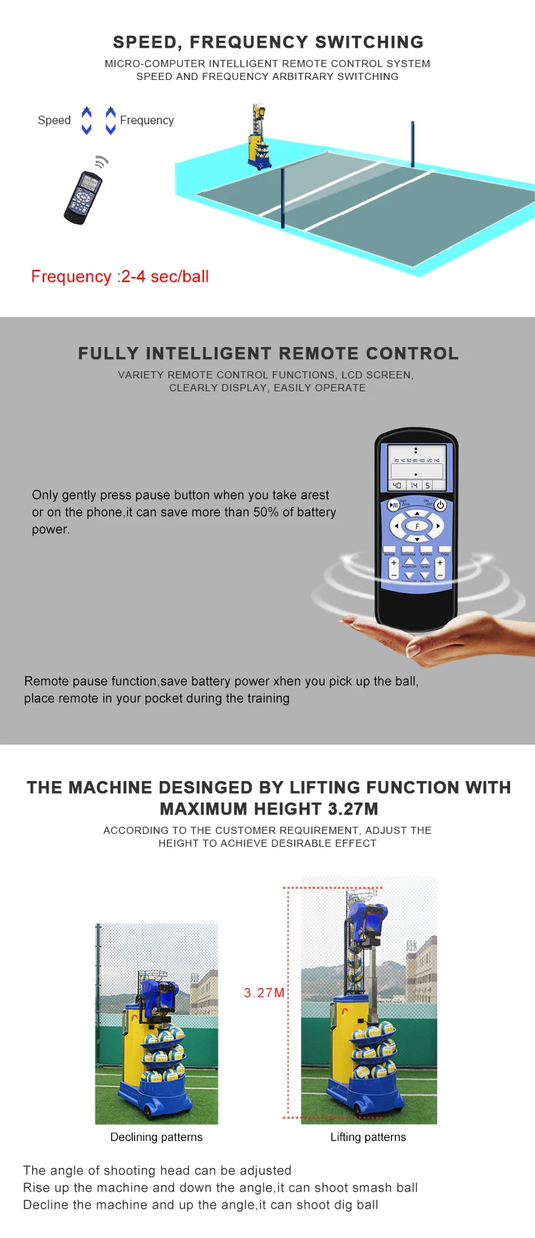 Best price volleyball machine serving for sale hitting