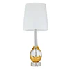 Gilding gold crytal base white lamp shade table lamp home decoration desk lamp home lighting