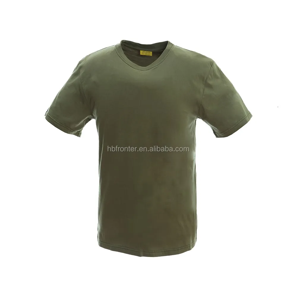 Quality 100 Cotton Plain T Shirts Wholesale Army Green Blank T Shirt