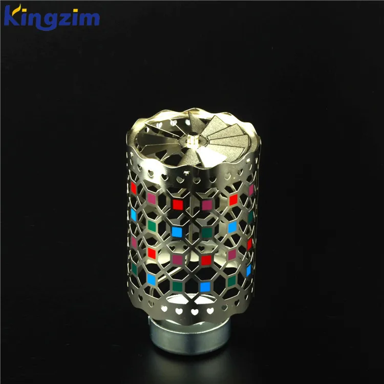 Metal Decorating Lantern Rotary Candle Holder Spinning Candle Holder
