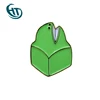 Long Needle Custom Logo Cartoon Lapel Pin With Glitter
