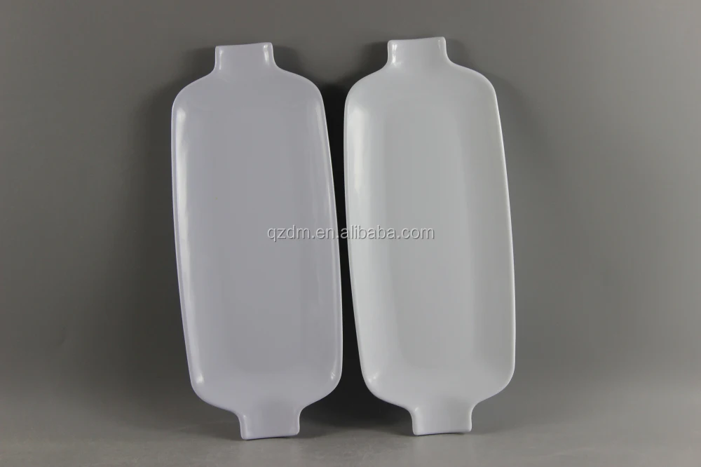 Melamine Corn Plate,White Plastic Corn Plate Can Print Customers' Design