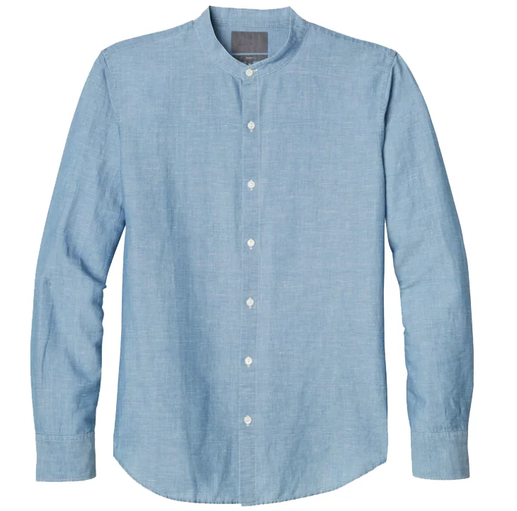chinese collar casual shirts