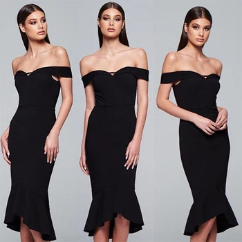 off the shoulder bandage dress