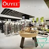 Factory Custom Retail Ceramics MDF Wooden Display Showcase/Wood Pottery And Porcelain Display Rack