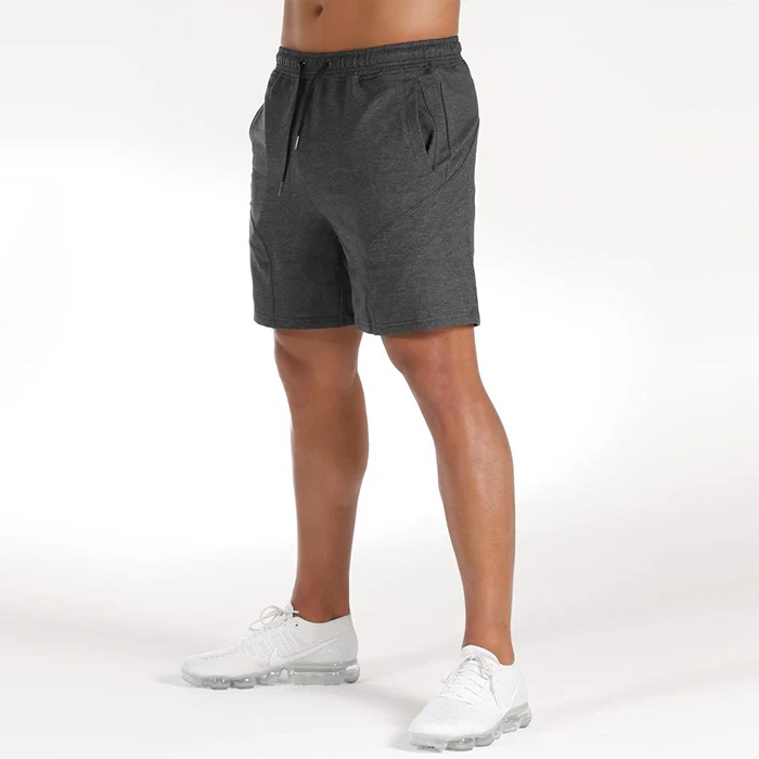 100 Cotton Custom Male Wear Man Tapered Split Short Gray Running