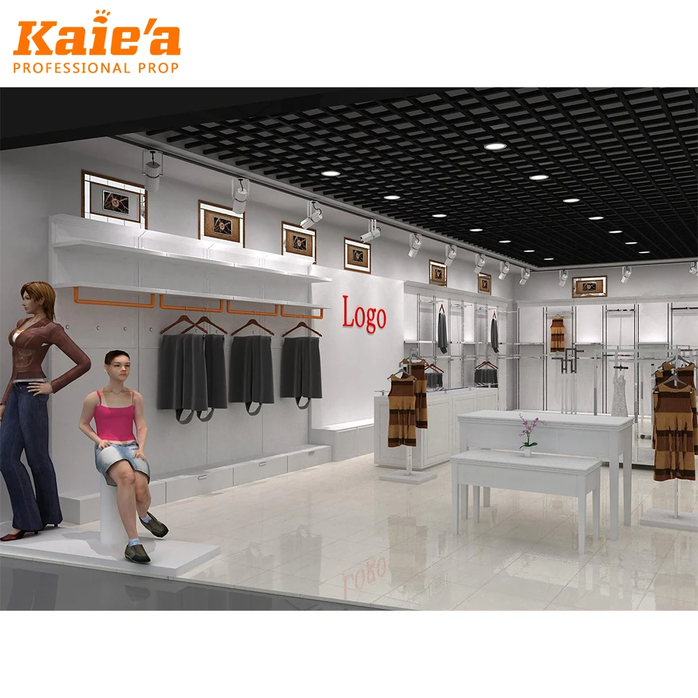 Retail Garment Store Interior Design Service Clothes Display Rack ...