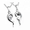 Couple Necklace Heart Shaped Jewelry No Fade 316L Steel Hidden Camera Necklace