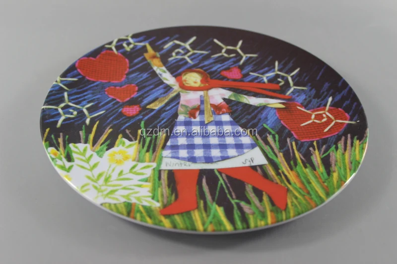 Custiom-made 10 inch melamine dinner plate garil print