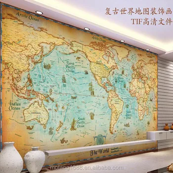 無公害ホット売主ビニール壁紙世界地図マジックカラー壁画カスタマイズ