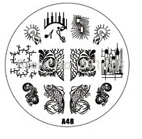 2015 new A Series A48 Nail Art Polish DIY Stamping Plates Image Templates Nail Stamp Stencil