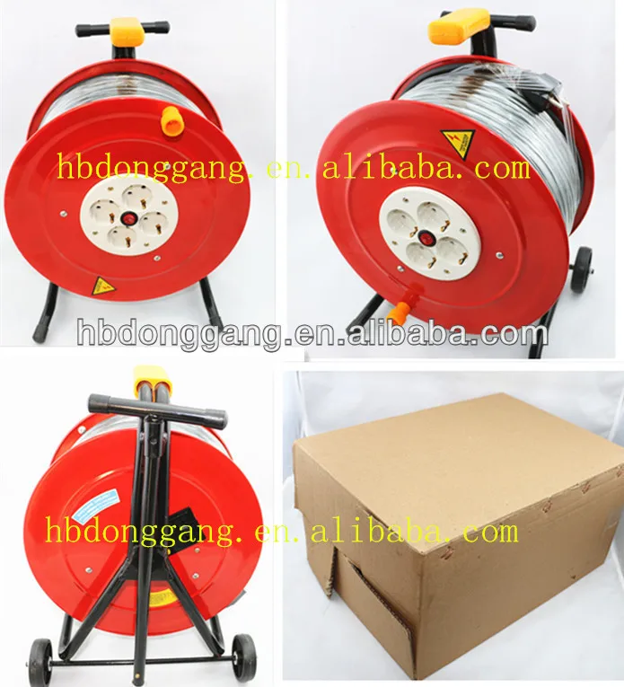 European Type Plug Extension Power Cord Reels Retractable With Cord