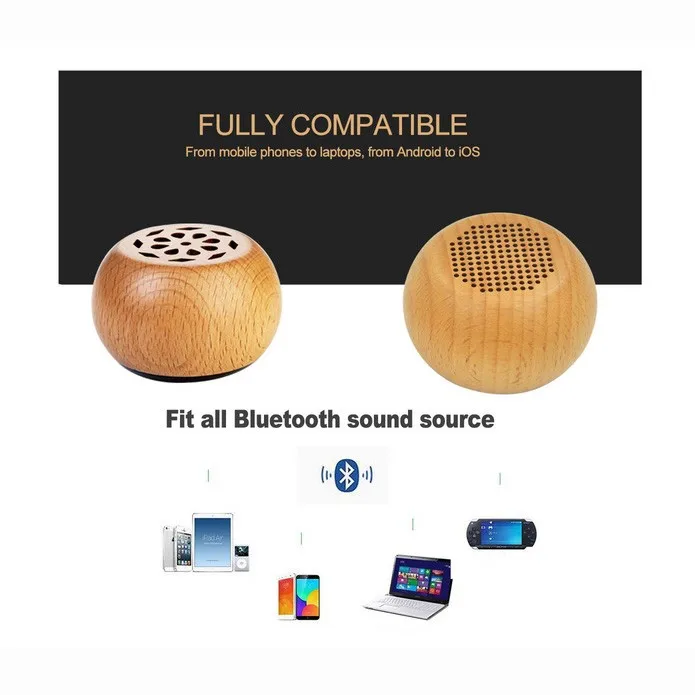 OEM wireless bluetooth wooden speaker smart subwoofer mini portable speakers with TWS funtion - ANKUX.COM