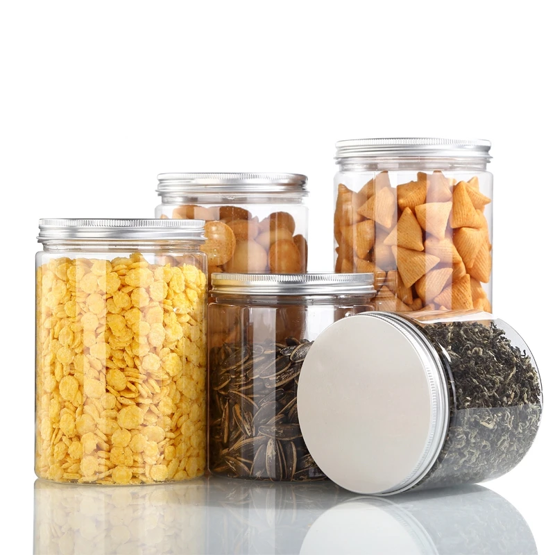制造商 pet 塑料食品罐带螺丝顶盖 - buy 塑料食品罐,宠物食品罐,塑料