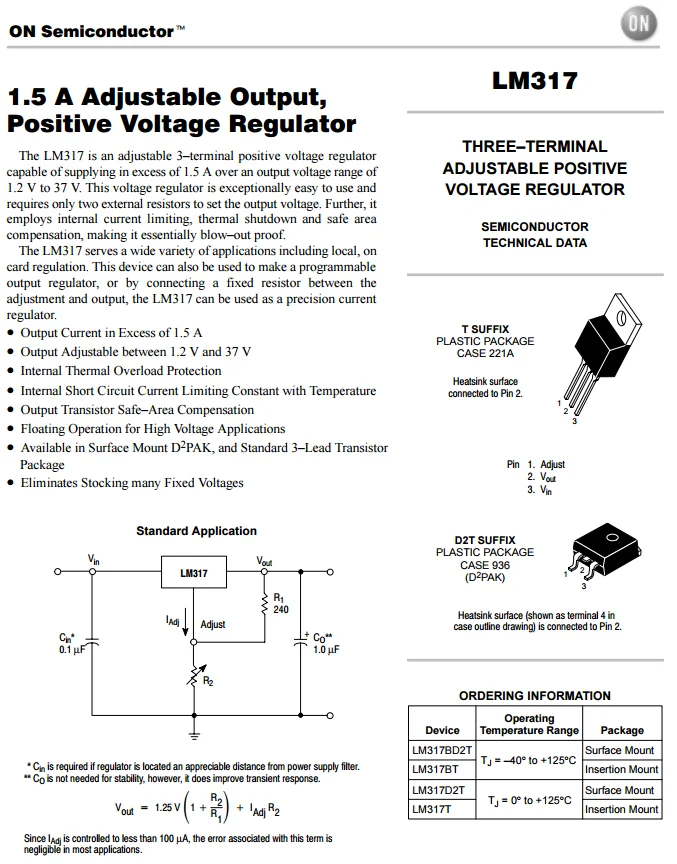 Lm317s схема включения