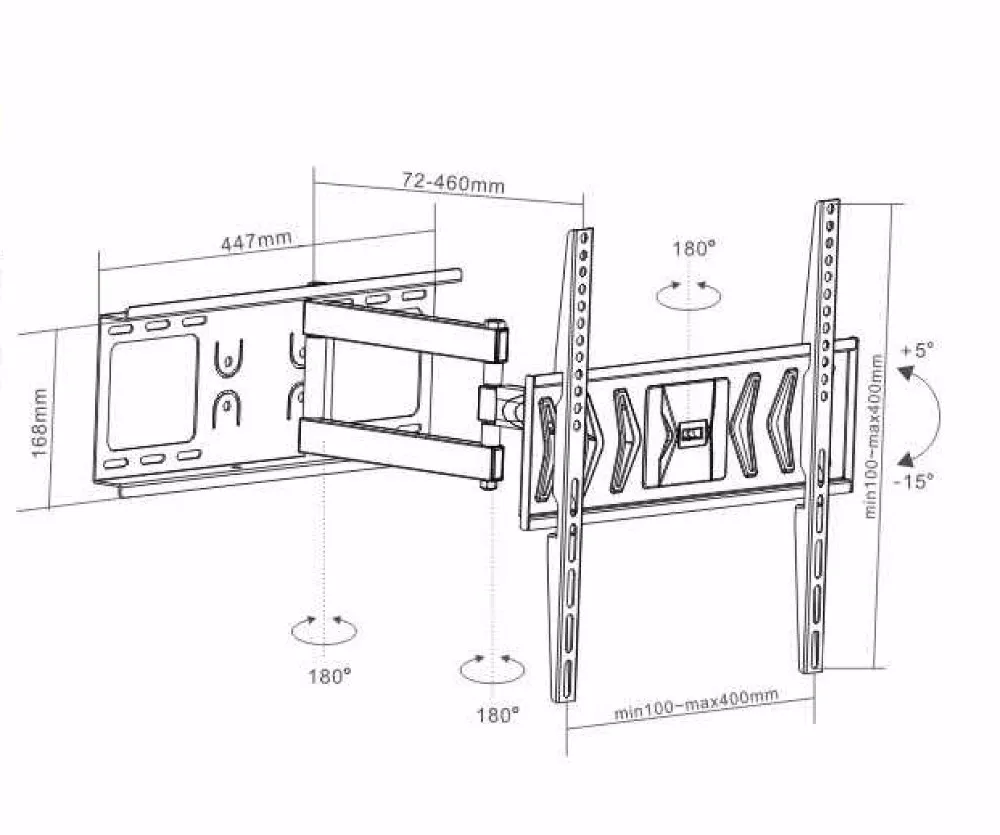 Tv Wall Mount Bracket Extensions Swing Arm Wall Bracket For 32"55" Tvs
