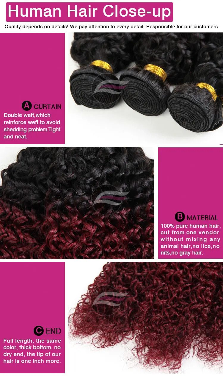 3 Bundles Red Brazilian Hair Weave Jerry Curl Hair Relaxers Buy Jerry