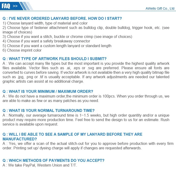 lanyard FAQ