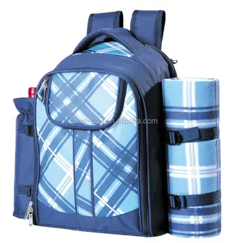 backpack with picnic blanket