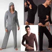 Sexy font b Men s b font Yoga Twinset N2N Tops Pants Comfortable Ice Silk Pajamas