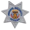 High quality Custom Private Security Guard Patch, Officer Shoulder Patch Embroidered Star Shape