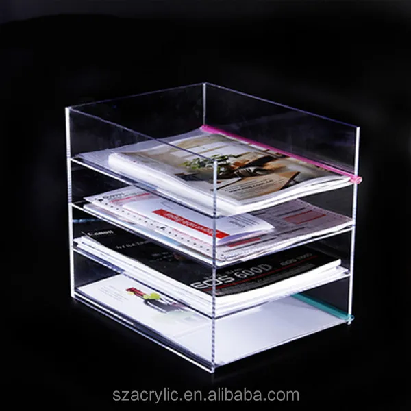 A4 Clear Acrylic Paper Holder/office Tray - Buy Clear Plastic Paper ...