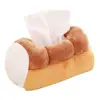 Plush Soft Tissue Box Cover Holder Funny Cute Yellow Simulation Toast Bread Plush Tissue Box for Car, Home