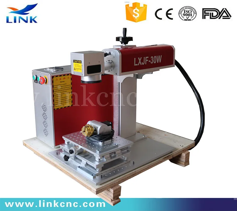 Fiber laser marking machine price 20w 30w 50W with rotating system MAX/CAS/Raycus/IPG