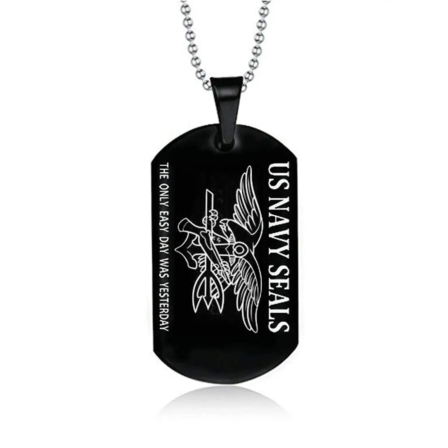 Buy LiFashion LF Mens Stainless Steel US NAVY SEALS Military Dog Tag