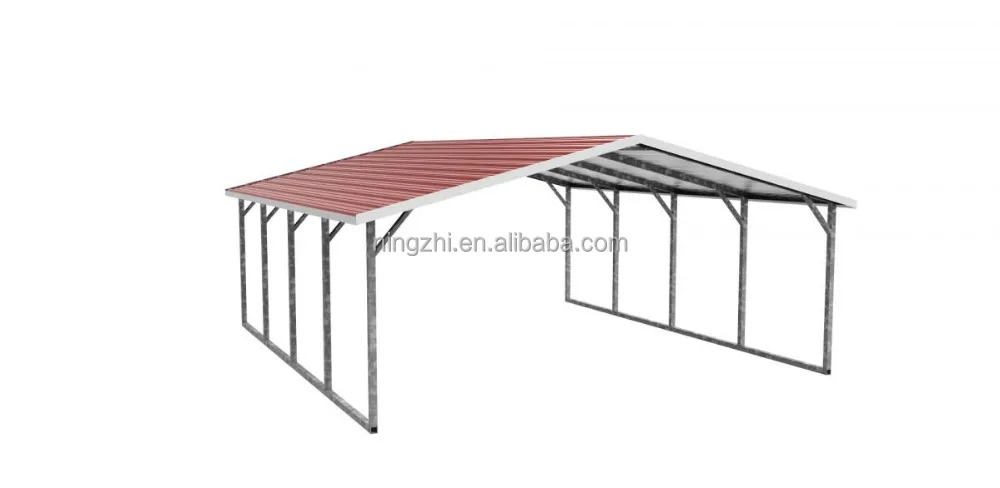 Desain carport rangka baja garasi mobil tunggal  Garasi  