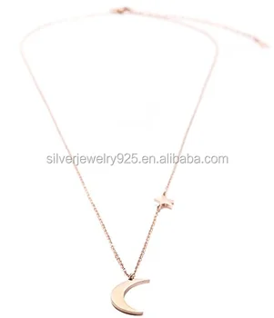 crescent moon necklace with star