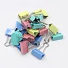 40 Pcs Drum 19mm 3 / 4 " Solid Colored Metal Binder Clips for School Office Supplies
