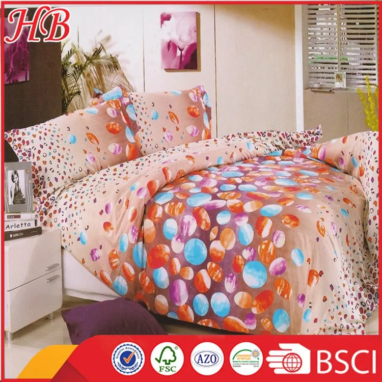 100 Polyester Duvet Cover,75130gsm Custom Printed Bed Sheets And