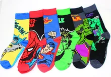 Brand good quality Combed cotton comfortable socks super men hero socks Weed Cotton Socks Stockings