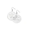 Women fashion stainless steel big dangle earrings lotus flower earrings