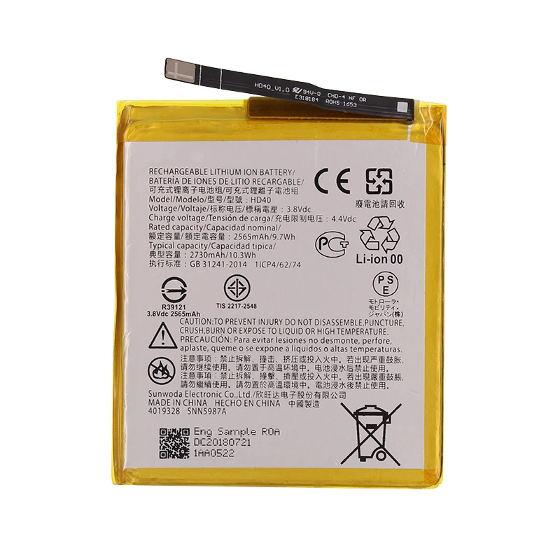2730mah High Capacity Rechargeable Mobile Battery For Moto Repair Parts